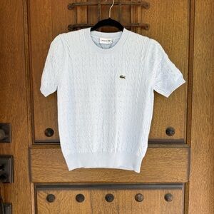 Lacoste Light Blue Cable Knit SweaterSize L